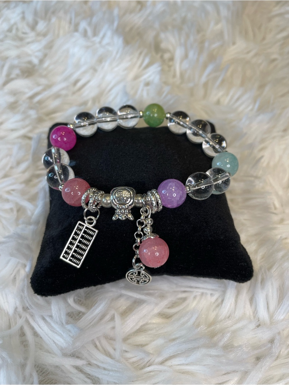 Multicolor Beaded Charm Bracelet